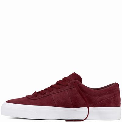 Converse One Star Cc Pro Platinum Suede Low Tops Mens - Deep Burgundy/Deep Burgundy Shoes (189FASJE)